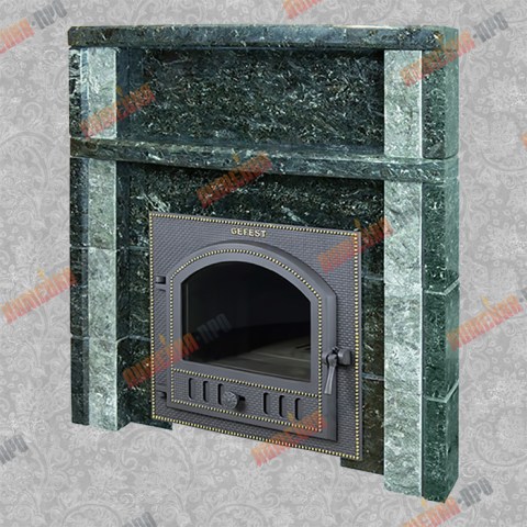 Портал из камня пироксенит 950x960 для печи  Гефест ПБ-03П